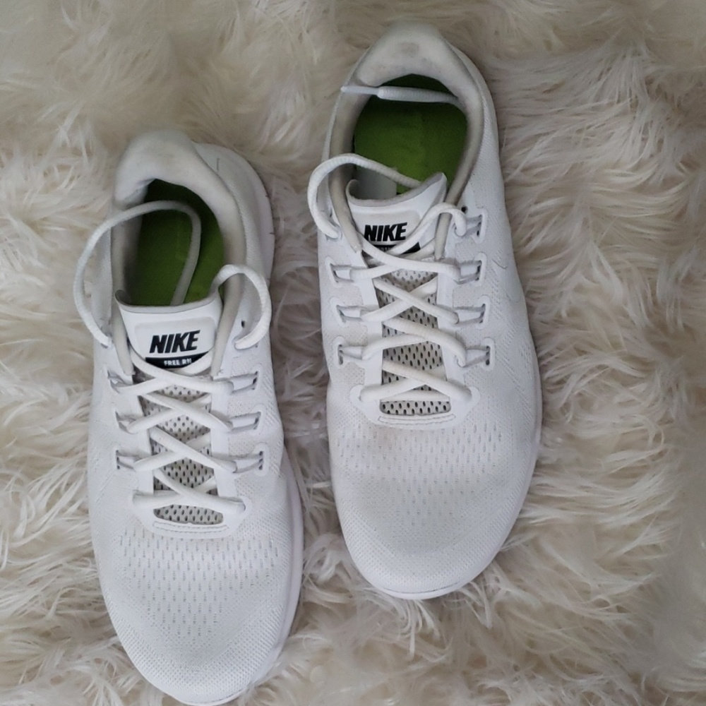 Women's White Nike Free RN Sneakers